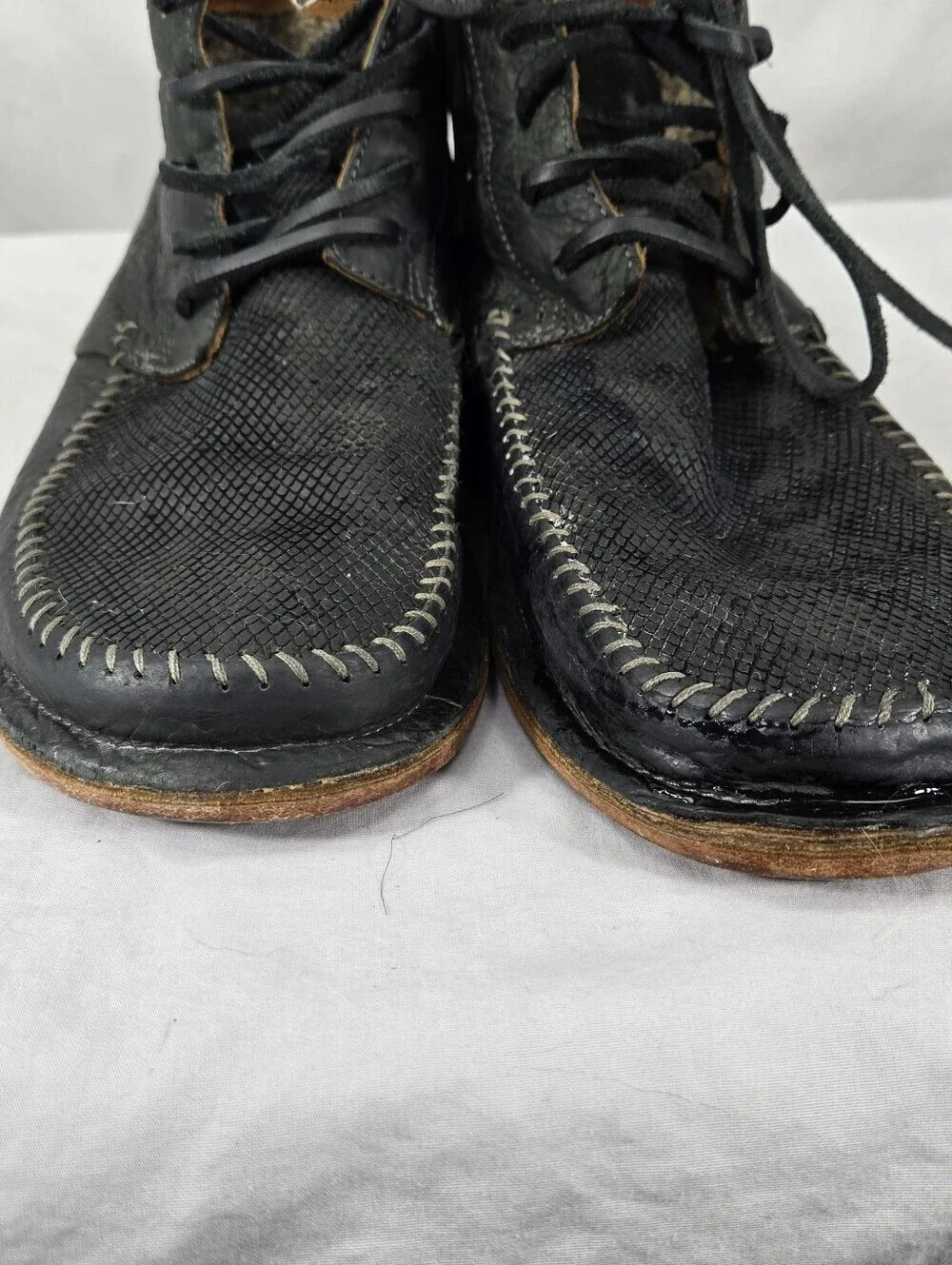 OLUKAI Kamuela Black Leather Ankle Chukka Boots Shoes Men's Size 13 W